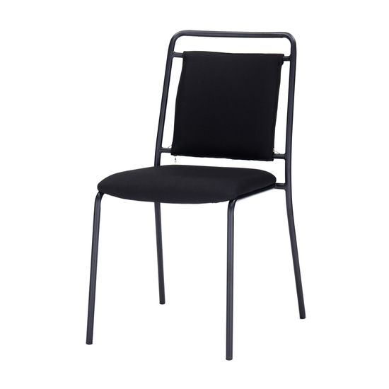 Стул металлический с мягким сиденьем и спинкой Sven черный