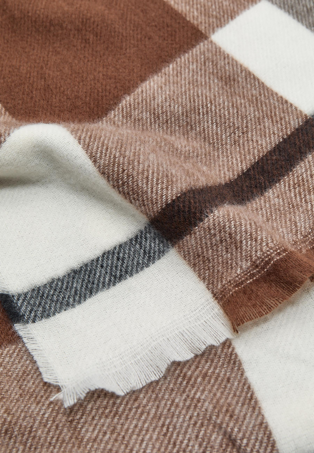 STRADIVARIUS Клетчатый шарф, экрю