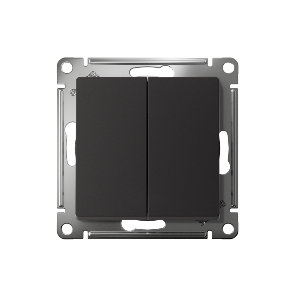 Выключатель 2-кл. AtlasDesign (сх. 2) 10А с самовозвратом механизм карбон SE ATN001017