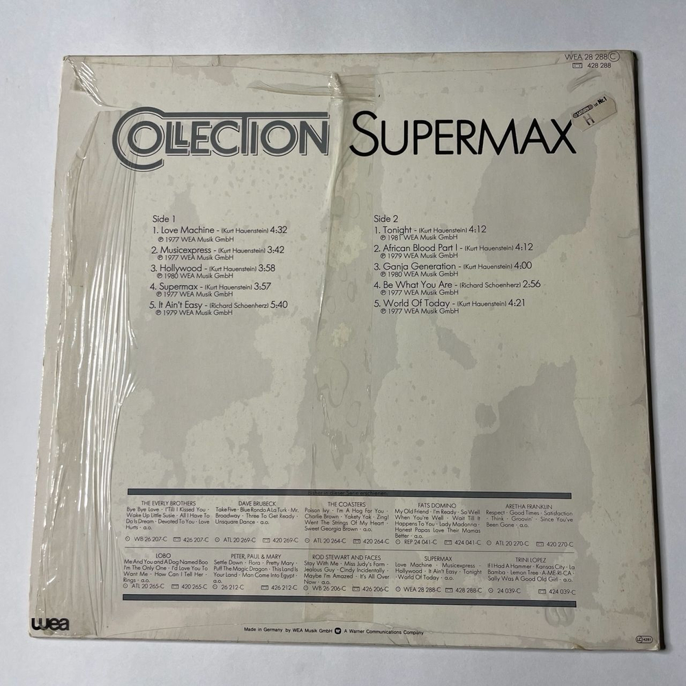 Винтажная виниловая пластинка LP Supermax Collection Сборник (Germany 1982)