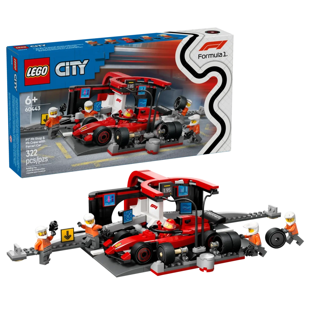 Конструктор LEGO City 60443 Пит-стоп Формулы-1 Ferrari с командой