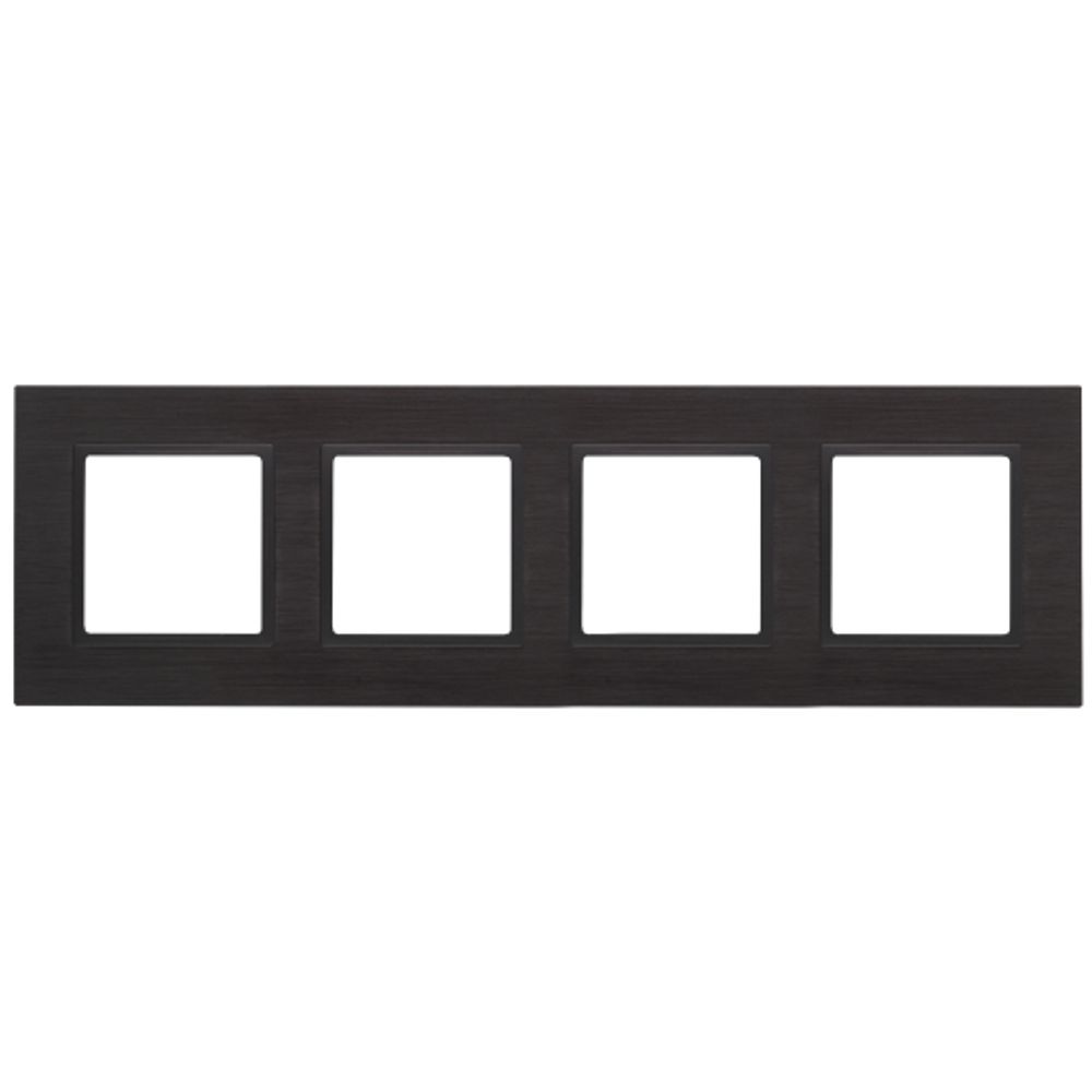 14-5204-05 ЭРА Рамка на 4 поста, металл, Эра Elegance, чёрный+антр
