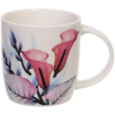 Кружка керамическая 350мл «Цветы акварель»