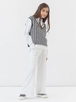 Жилет черно-белый для девочки арт. АТ951