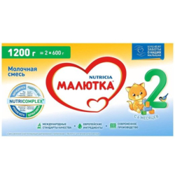 Молочная смемь Nutricia Малютка № 2 1200 гр
