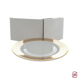 Соусник с подставкой 400 мл Опал Широкий кант платина золото