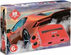 Игровая приставка 8bit (60в1) коробка в стиле Supercar. Красный комплект
