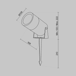 Ландшафтный светильник Outdoor O050FL-L15GF3K