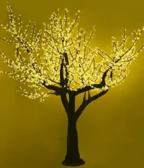 Светодиодная флористика дерево Сакура 3 м., 220V, 2600 желтых LED ламп, черный провод, Beauty Led (S26-350-Y)