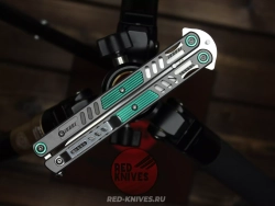 Нож бабочка (балисонг) Reptilian Стикс-03 сталь D2, рукоять сталь + алюминий