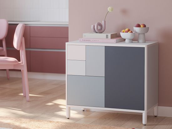 Стул saga, рогожка, розовый