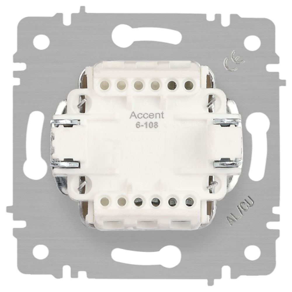 Переключатель перекрестный Intro Accent 6-108-03 10А-250В IP20 СУ AL/CU алюминий