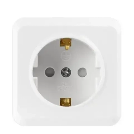 Розетка 1-я открытой проводки с/з и шторками