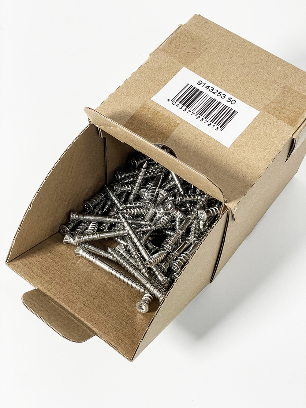 Cаморезы с двойной резьбой для строительства террас Tbs-drill A2 5,3x50 TX20 100 шт/упаковка