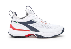 Теннисные кроссовки Diadora Finale AG - white/blue corsair/fiery red