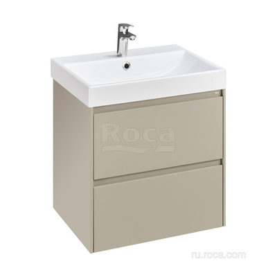 Тумба под раковину Roca Ona 600 бежево-серый матовый 2 ящика A857613510