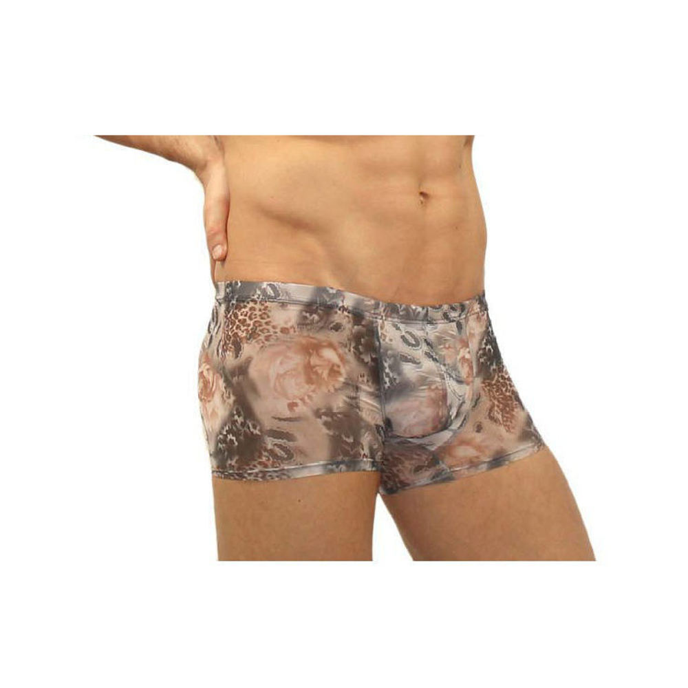 Мужские трусы боксеры прозрачные леопард Romeo Rossi Hong Kong Leopard Boxer