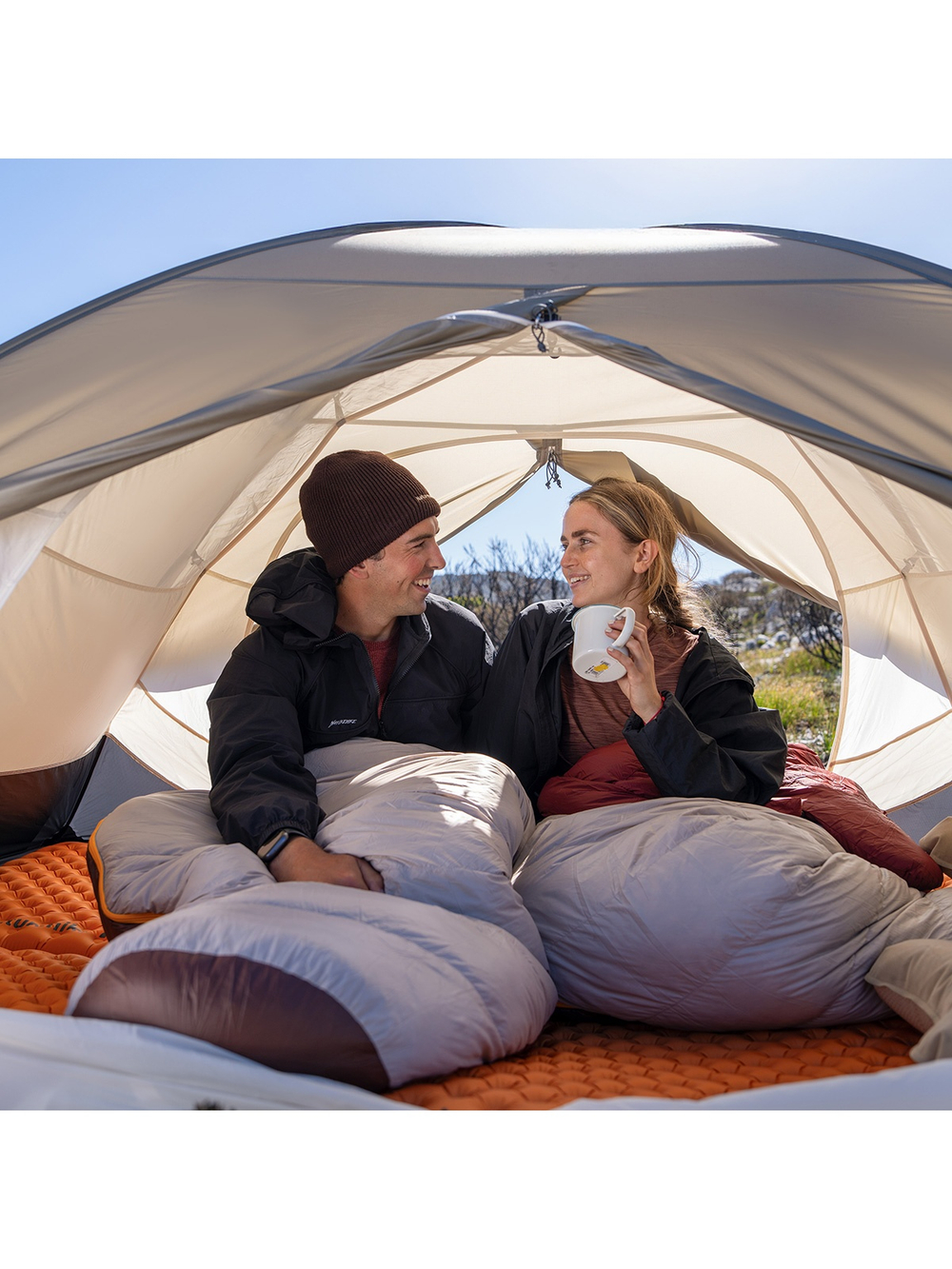 Палатка Naturehike Jiling PRO 2-местная, алюминиевый каркас, сверхлегкая, светло-коричневая