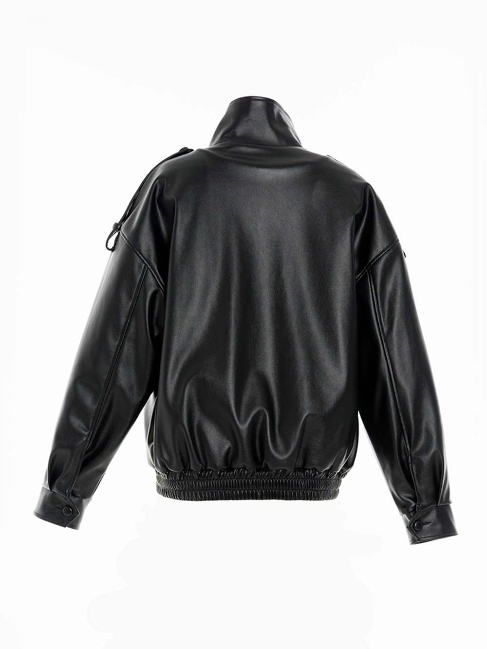 Бомбер из экокожи утепленный