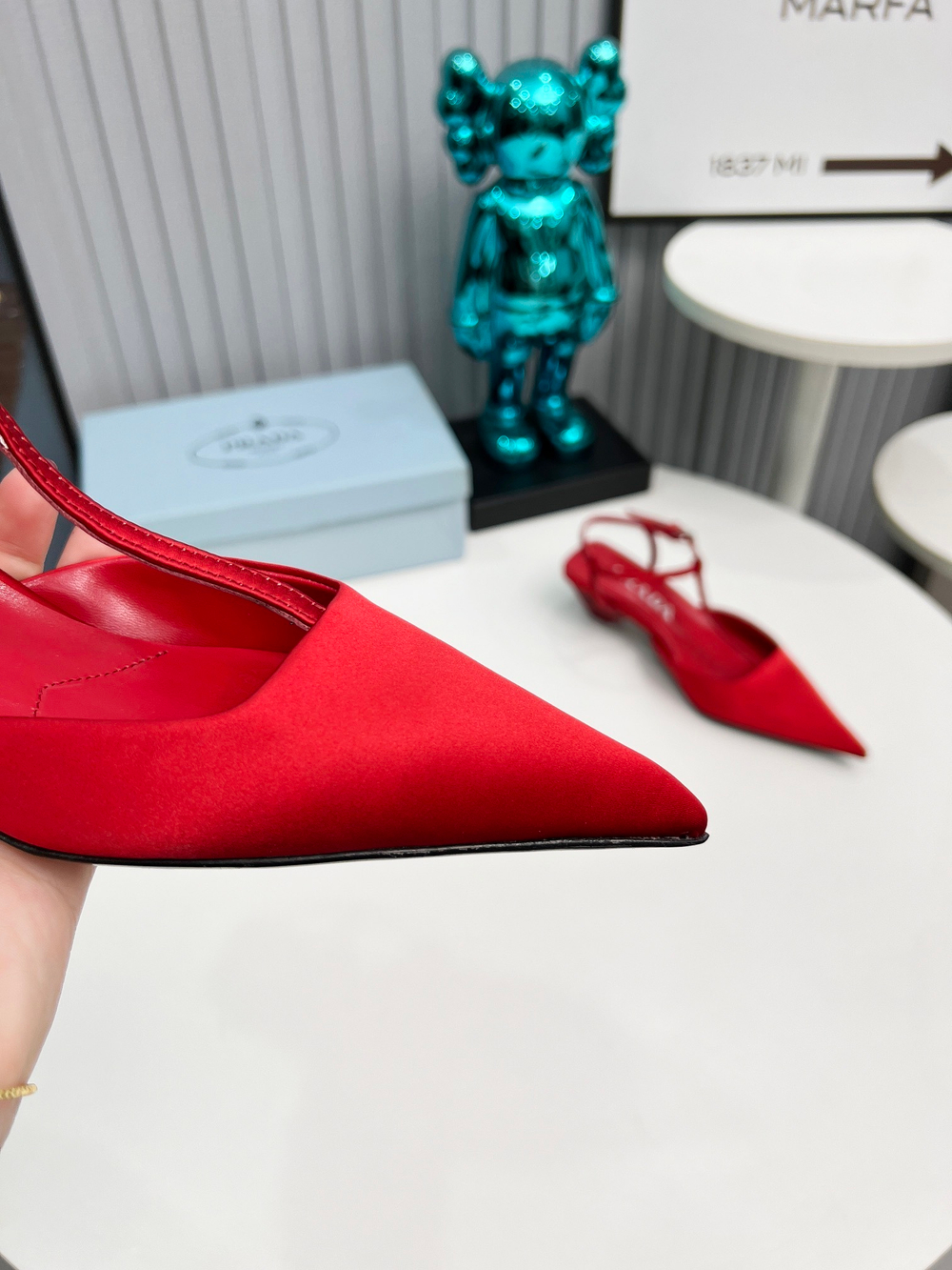 Prada Satin Slingback Pumps
