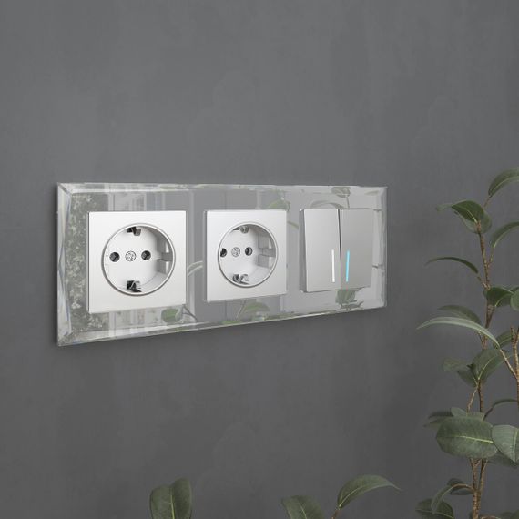 Рамка на 3 поста Werkel Diamant зеркальный W0031220 4690389158834