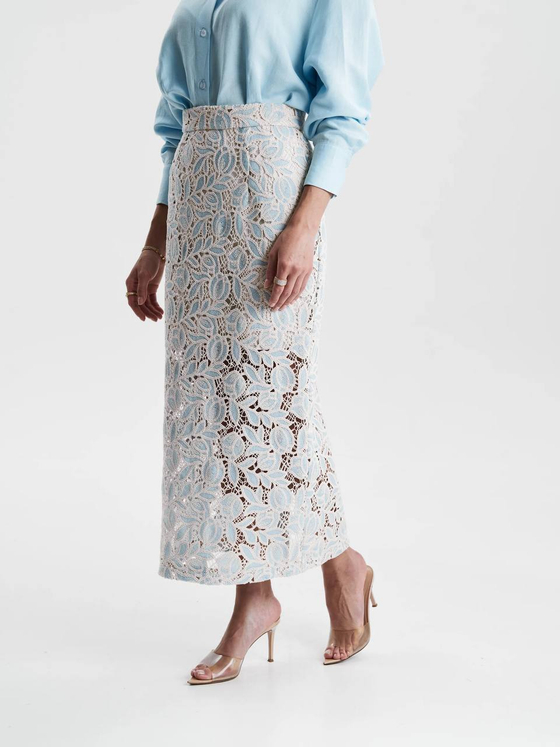 Юбка-карандаш макраме