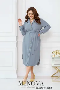 Платье 3178В-Серо-голубой Minova