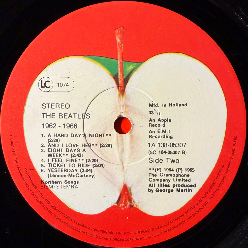 The Beatles – 1962-1966 2LP (Голландия)