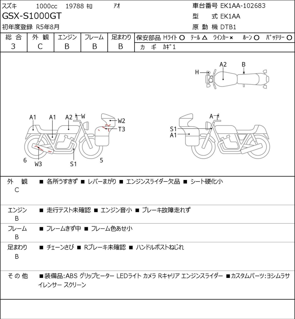 Suzuki GSX-S1000 GT 053250