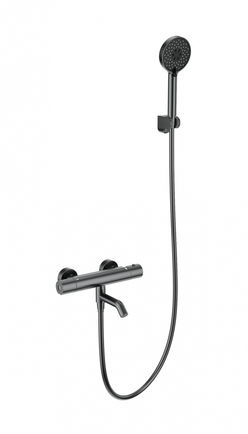 Смеситель для ванны с душем и термостатом WONZON & WOGHAND, Темный графит (WW-B3029-A1-BGG)