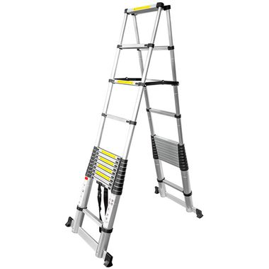 Стремянка телескопическая бытовая алюм. 4,1м (13+13 ступ.) FORCEKRAFT FK-BL-TA410