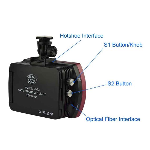 Подводный фонарь-вспышка Sea Frogs SL-22 LED (6000 люмен)