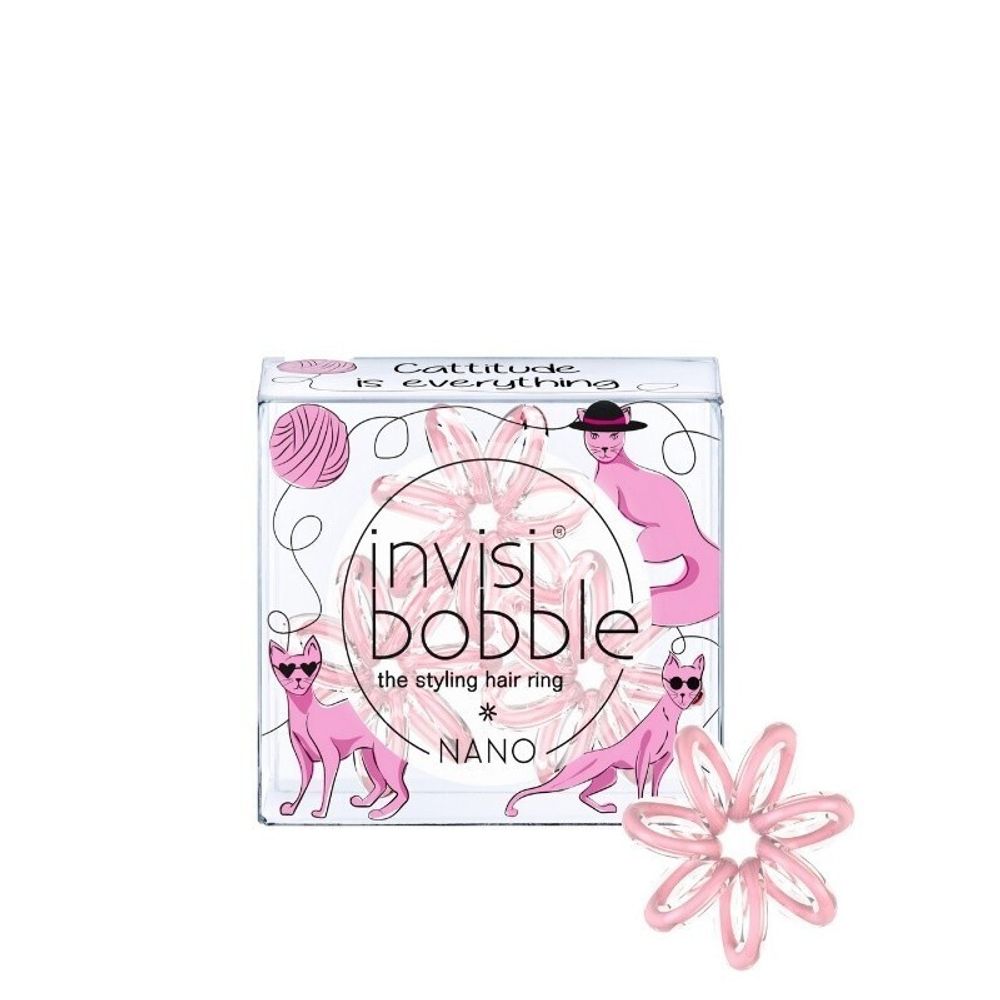 Резинка для волос Invisibobble NANO Cattitude Is Everything! (3 шт.)