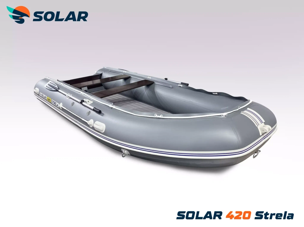 Лодка надувная моторная solar-420 strela jet tunnel