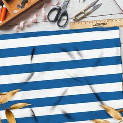 Ткань бязь голубые полоски тельняшка