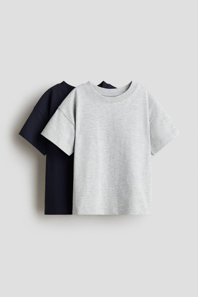 H&amp;M Набор из 2 футболок из хлопка, темно-синий