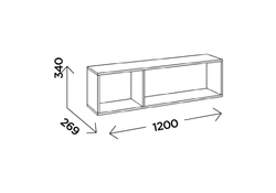 Шкаф навесной Чернин дуб вотан / графит