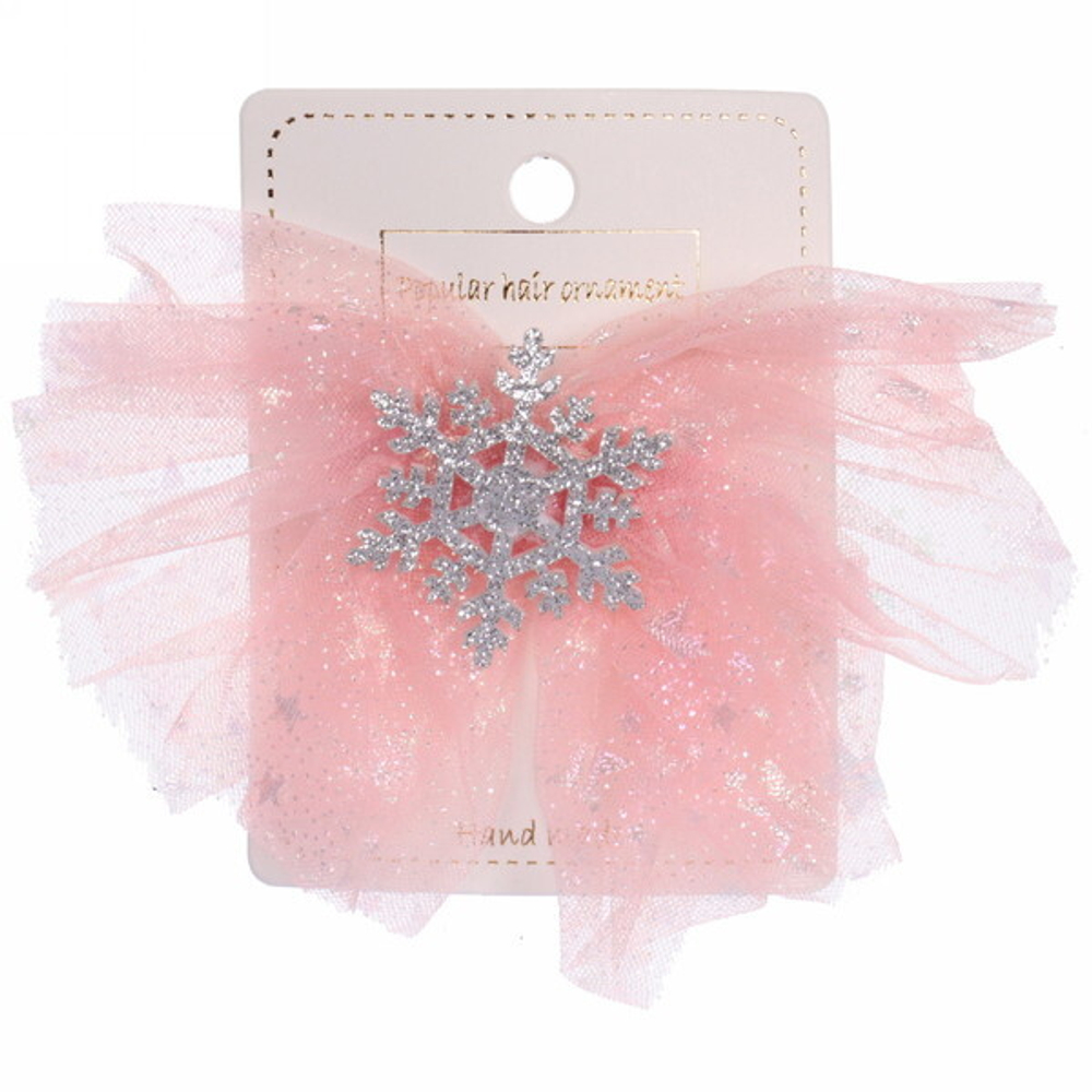 Зажим для волос «Снежинка”, микс 6 цветов, 13*11см