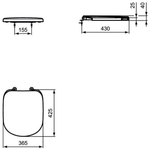 Сиденье и крышка для унитаза Ideal Standard TEMPO T679201