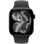 Apple Watch Series 11 GPS 42mm Jet Black Aluminium Case with Black Sport Band - S/M,Model A3331