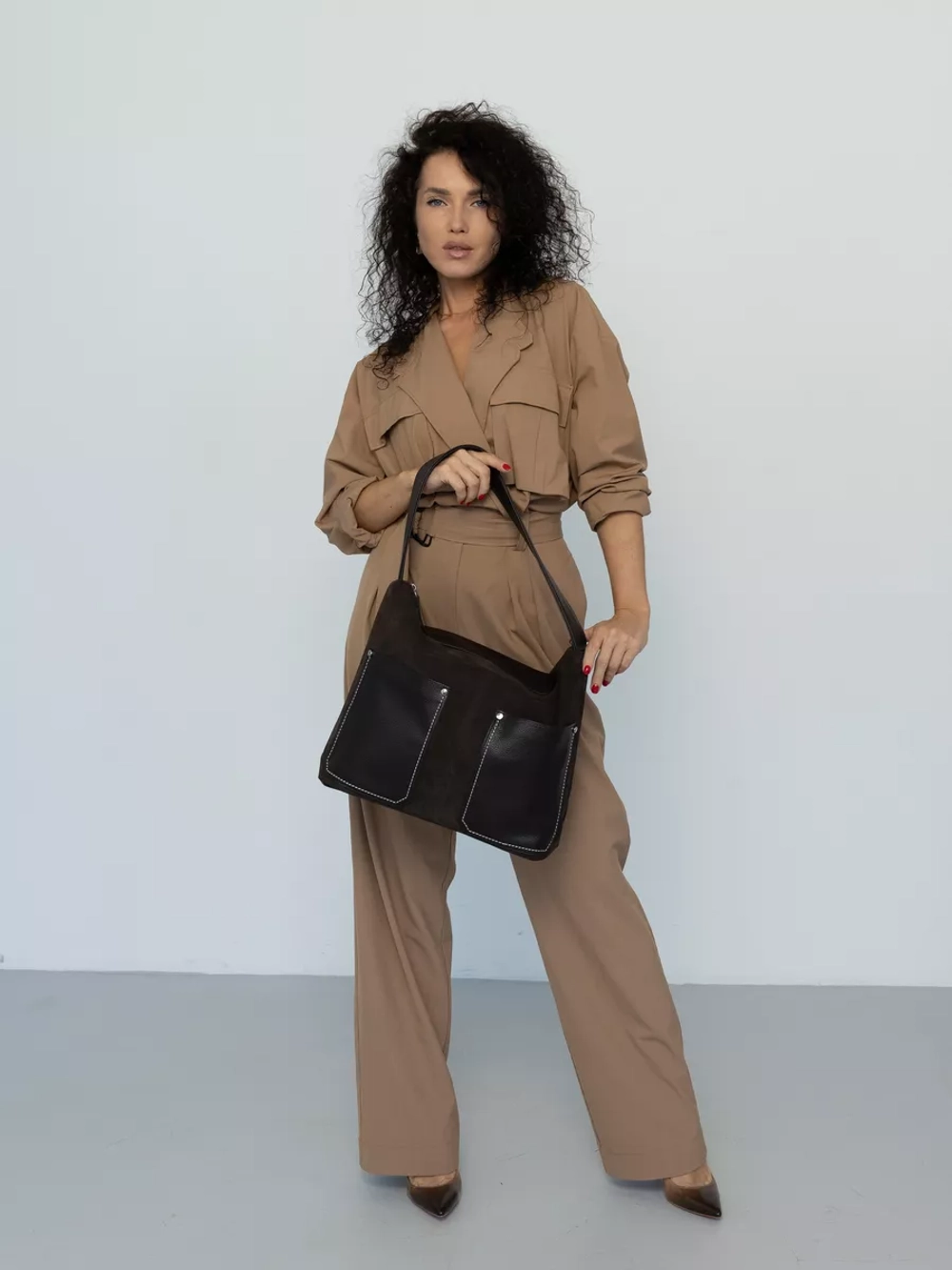 Сумка через плечо большая шоппер