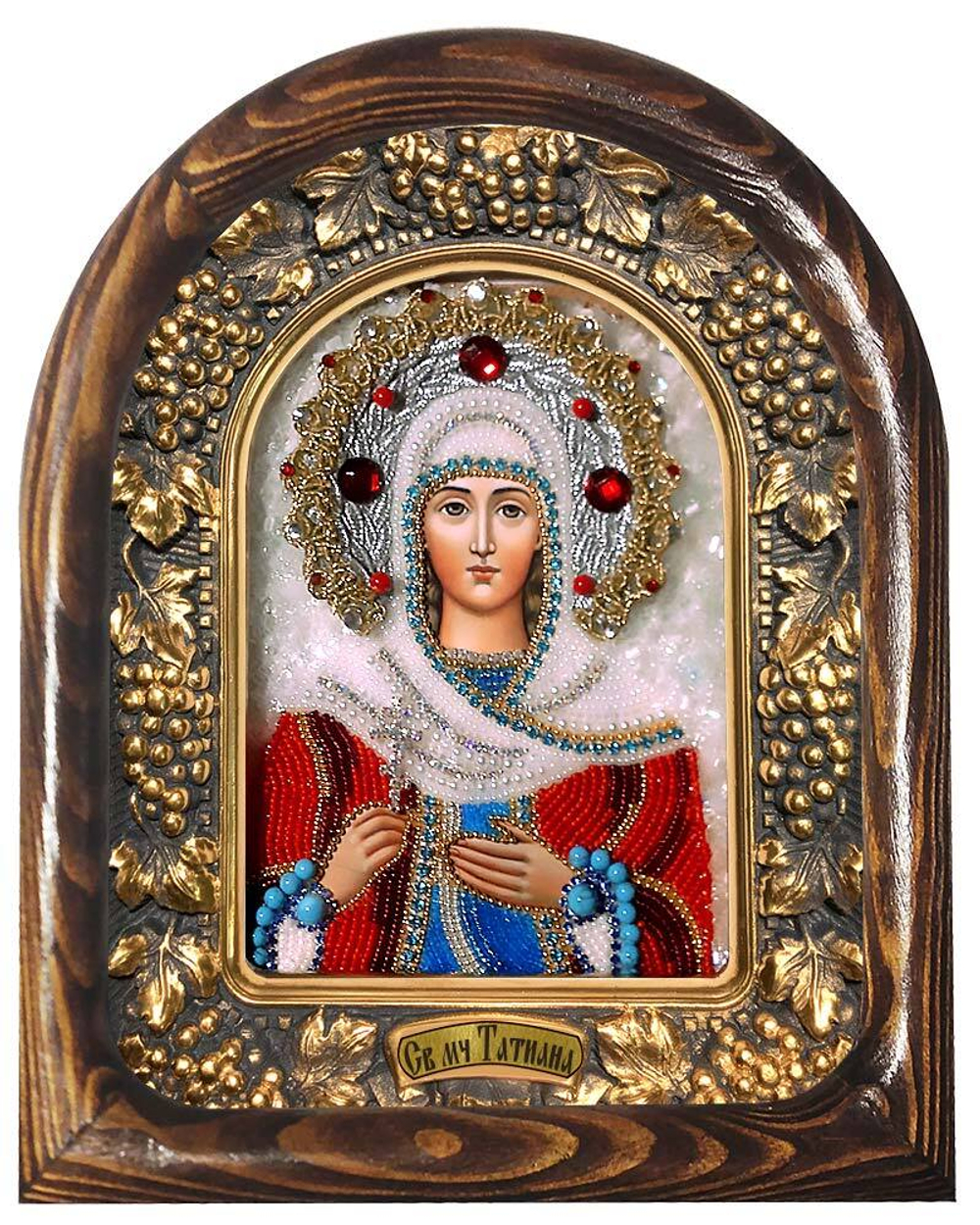 Святая Мученица Татиана (бисер, коралл, бирюза)