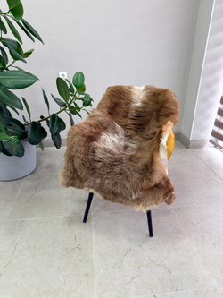 Шкура коврик меховой прикроватный овчина, 120х65 см.