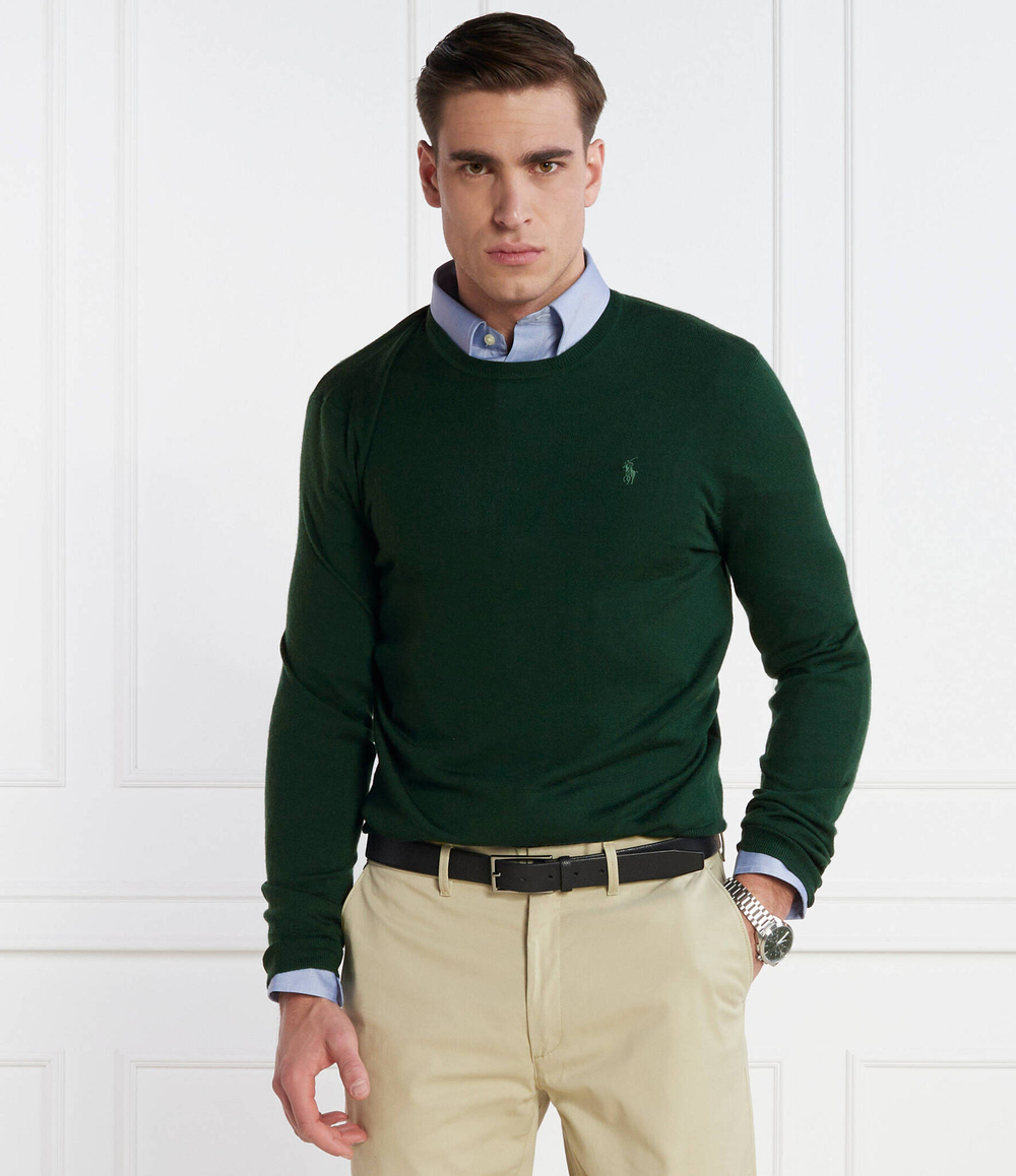 Хлопковый свитер POLO RALPH LAUREN - зеленый(710876846)