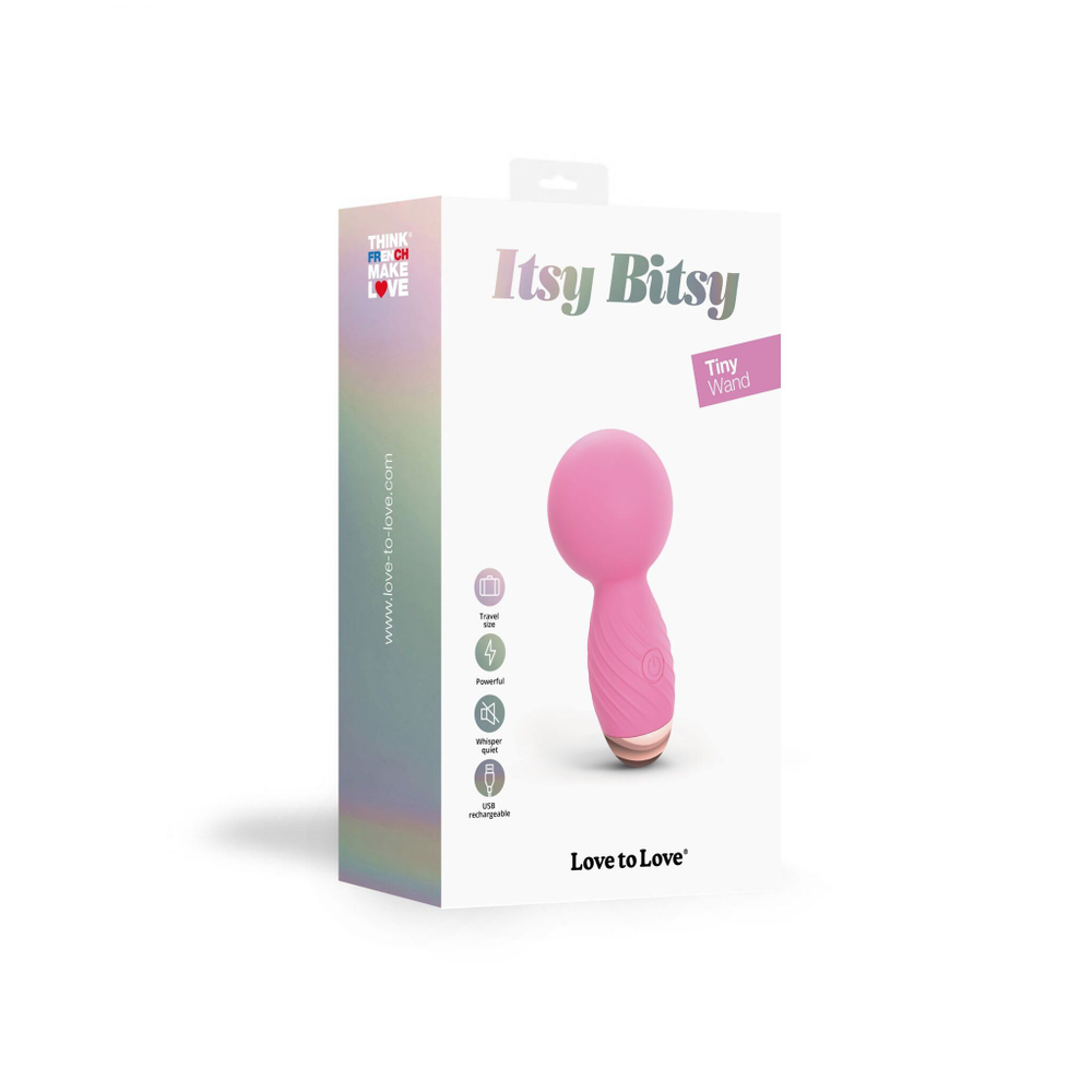 Розовый мини-wand вибратор Itsy Bitsy Mini Wand Vibrator (Цвет: розовый)