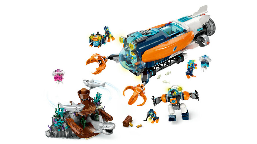 Конструктор LEGO City 60379 Глубоководная исследовательская подводная лодка