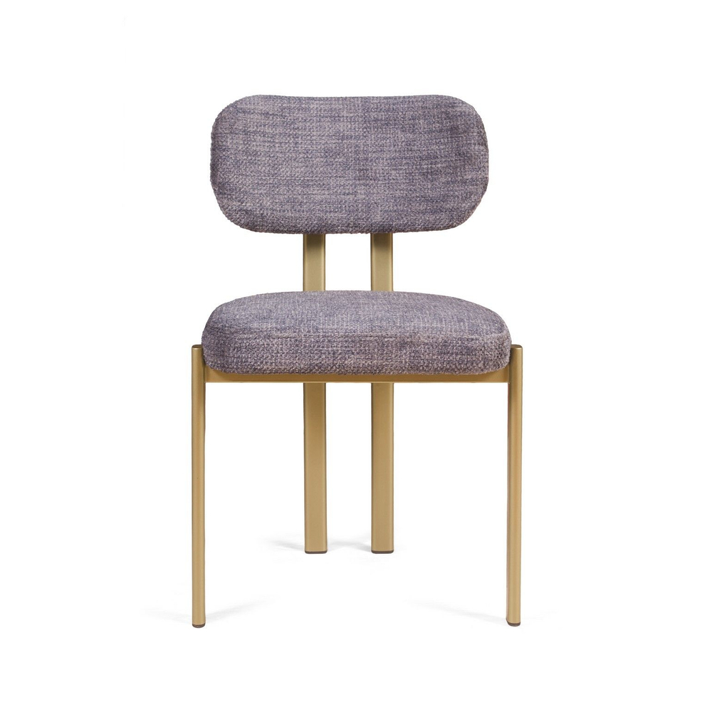 Стул Ervin, микромех Rozy dark grey / опоры шампань