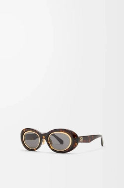 Loewe Солнцезащитные очки овальной формы, черепаховый