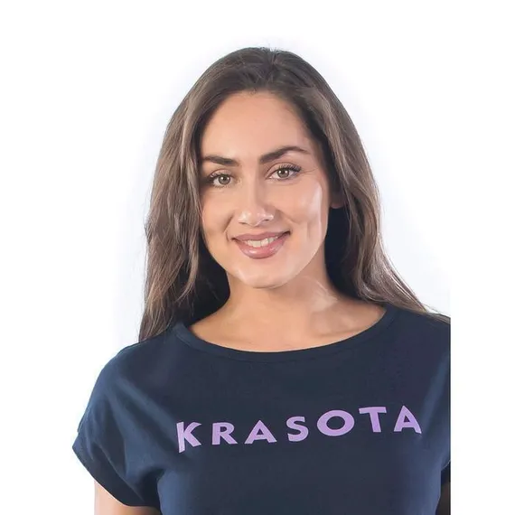 Платье-футболка женское, размер 44, цвет тёмно-синий