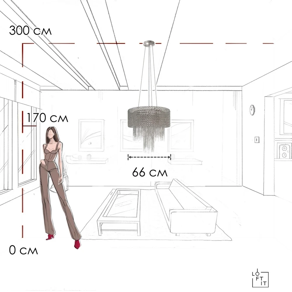 Подвесная люстра Loft It OPERA 10406/660